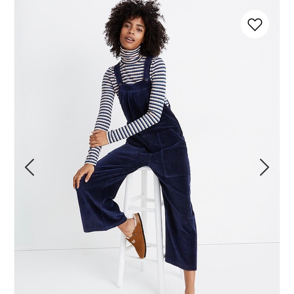 Madewell Pants - Madewell Navy Corduroy Velour Overalls